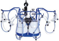 Portable milking machine for 4 sheep with two 17l buckets