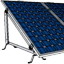 Angular solar panel arrays galvanized