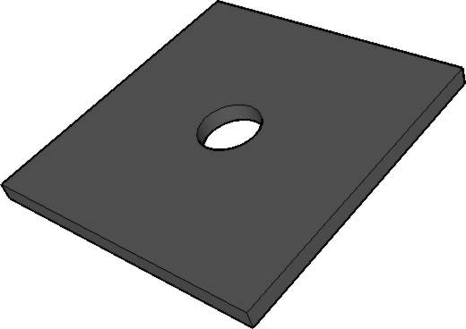 Plastic flange 5cm with 10mm hole